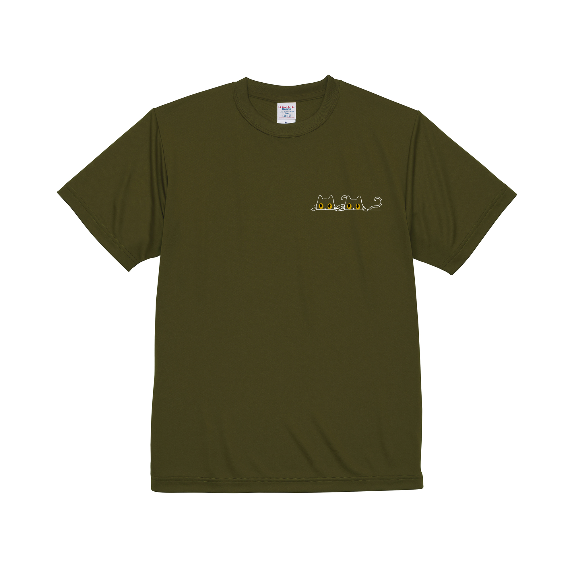 猫tシャツ ドライTシャツ シルキータッチTシャツ ねこ 猫イラスト おもしろ tシャツ にゃんポイント
